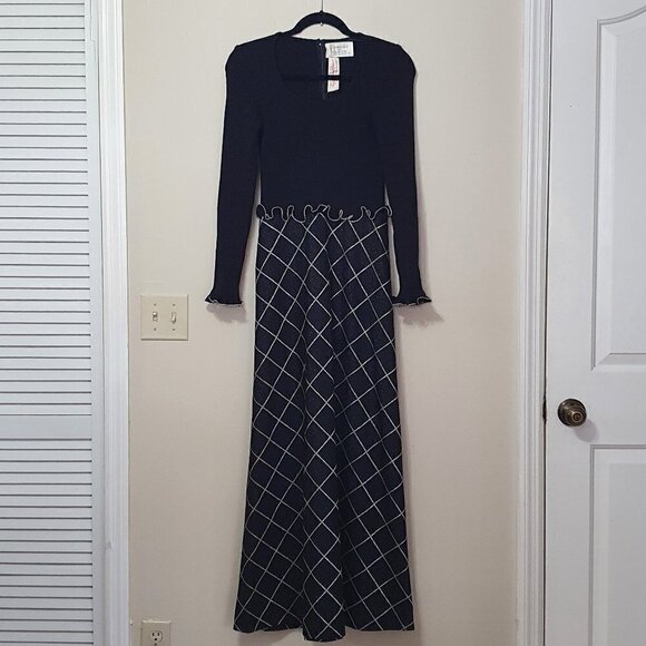 Vintage Francesca for Damon Blended Wool Ruffld Cuff Dress - Picture 3 of 12